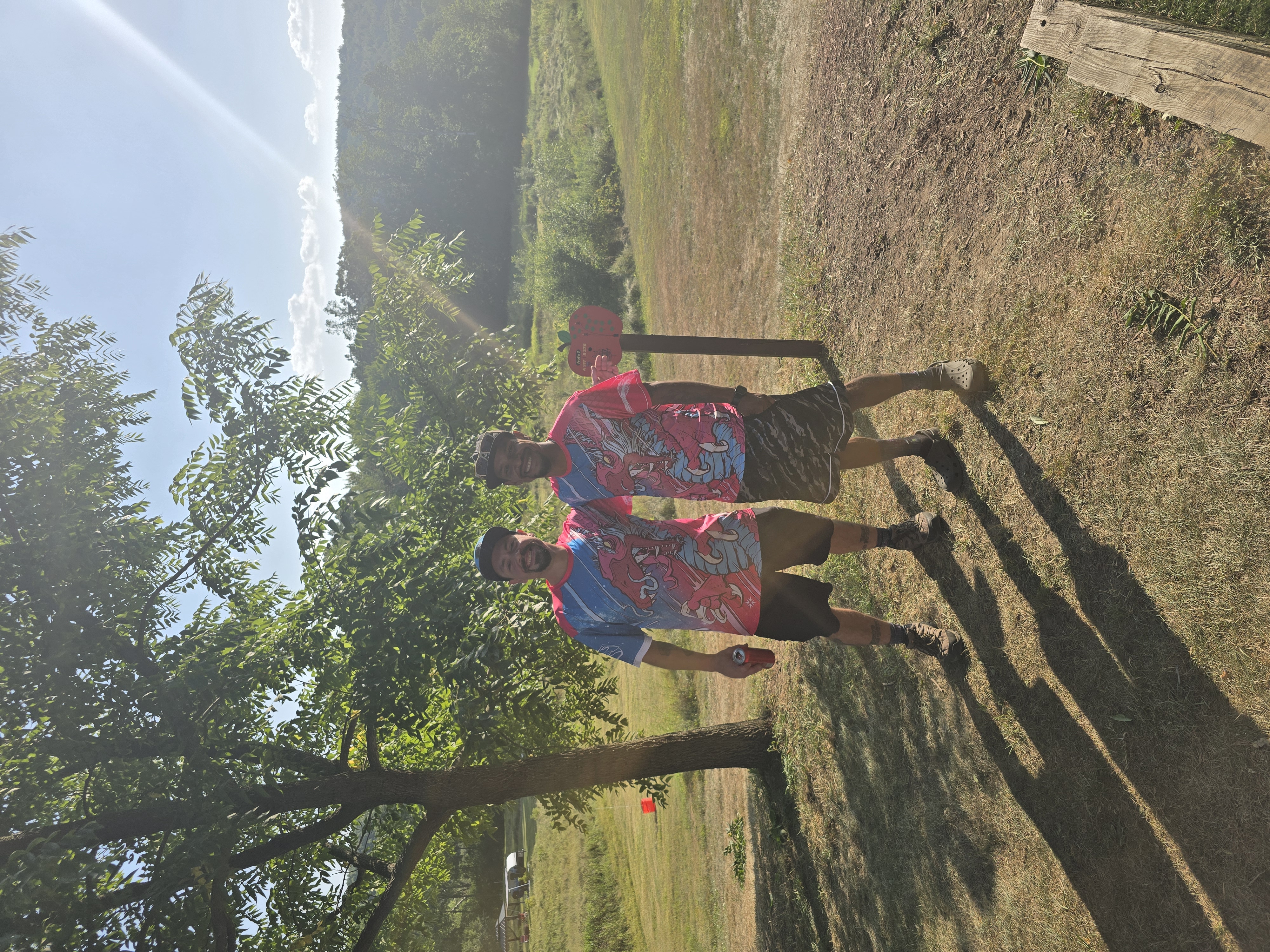 Participants at the Cheezy Geese DFX Disc Golf Tournament fundraiser