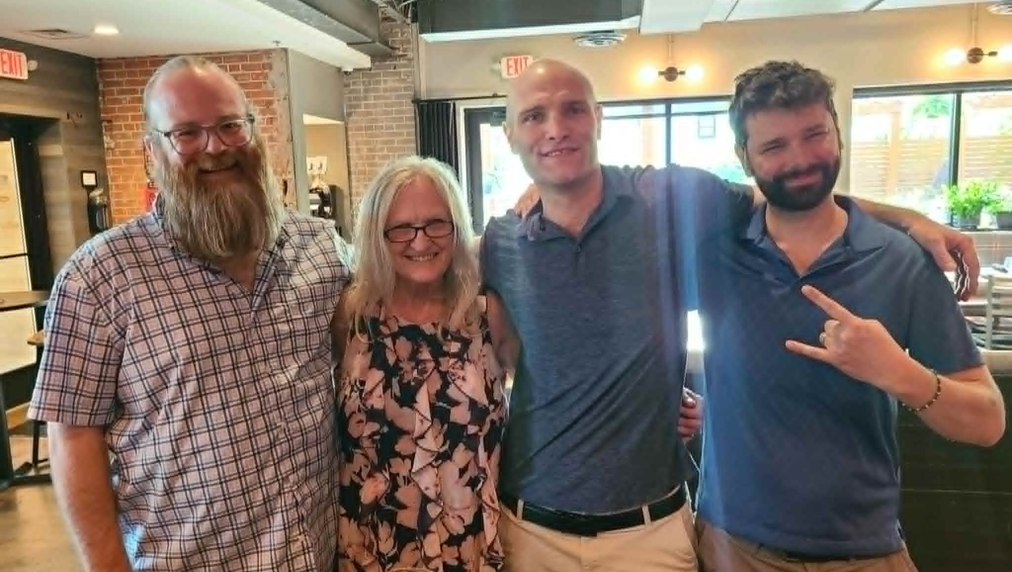 Organizers Ian, Sue, Andrew, and Dan at The Lakely fundraiser